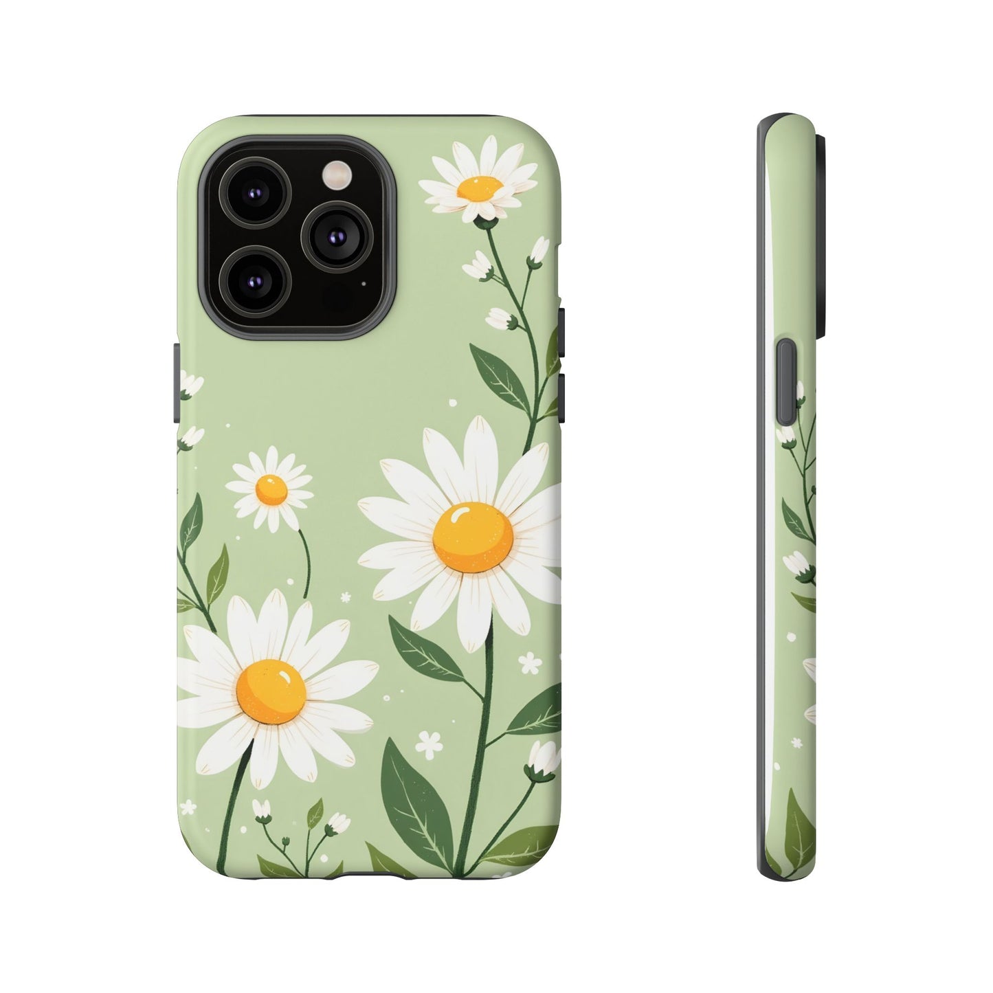 Green Floral Case, Daisy Pattern Design, Iphone Case Design, Perfect Gift For Her