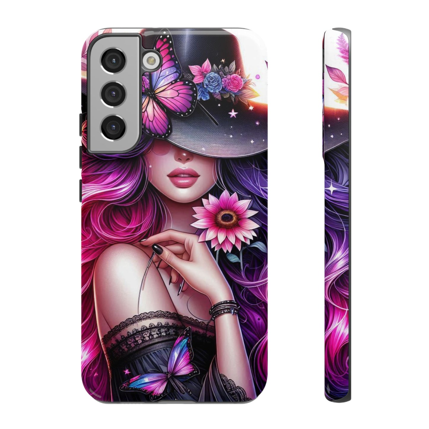 Celestial Charm – Cosmic Cowgirl & Butterfly Magic Mobile Cover