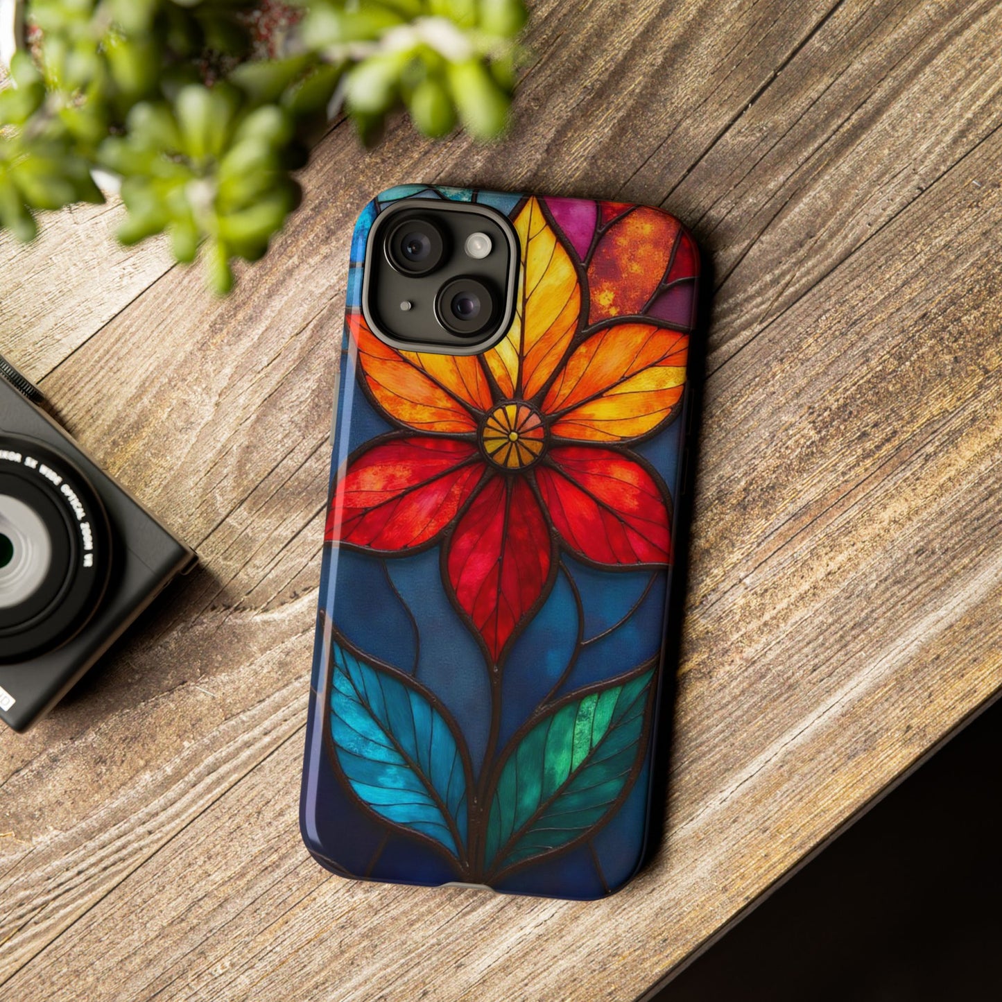 Radiant Blossom: Red and Orange Floral Elegance