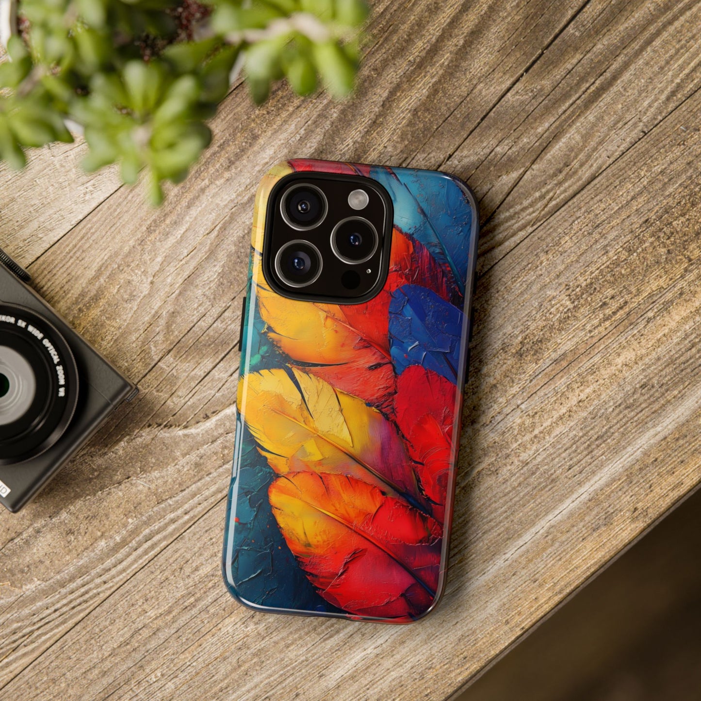 Tropical Macaw Feather Phone Case for iPhone, Samsung & Google Pixel