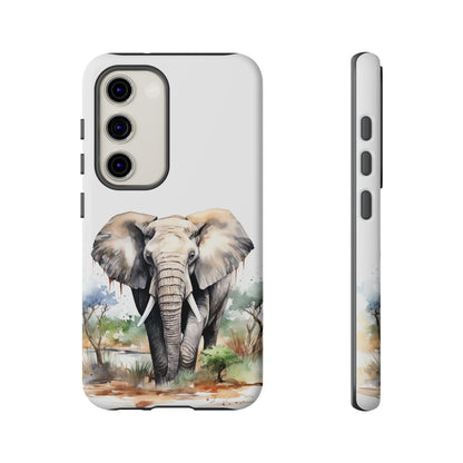 Safari Watercolor Elephant Mobile Cover – Artistic Wildlife Design