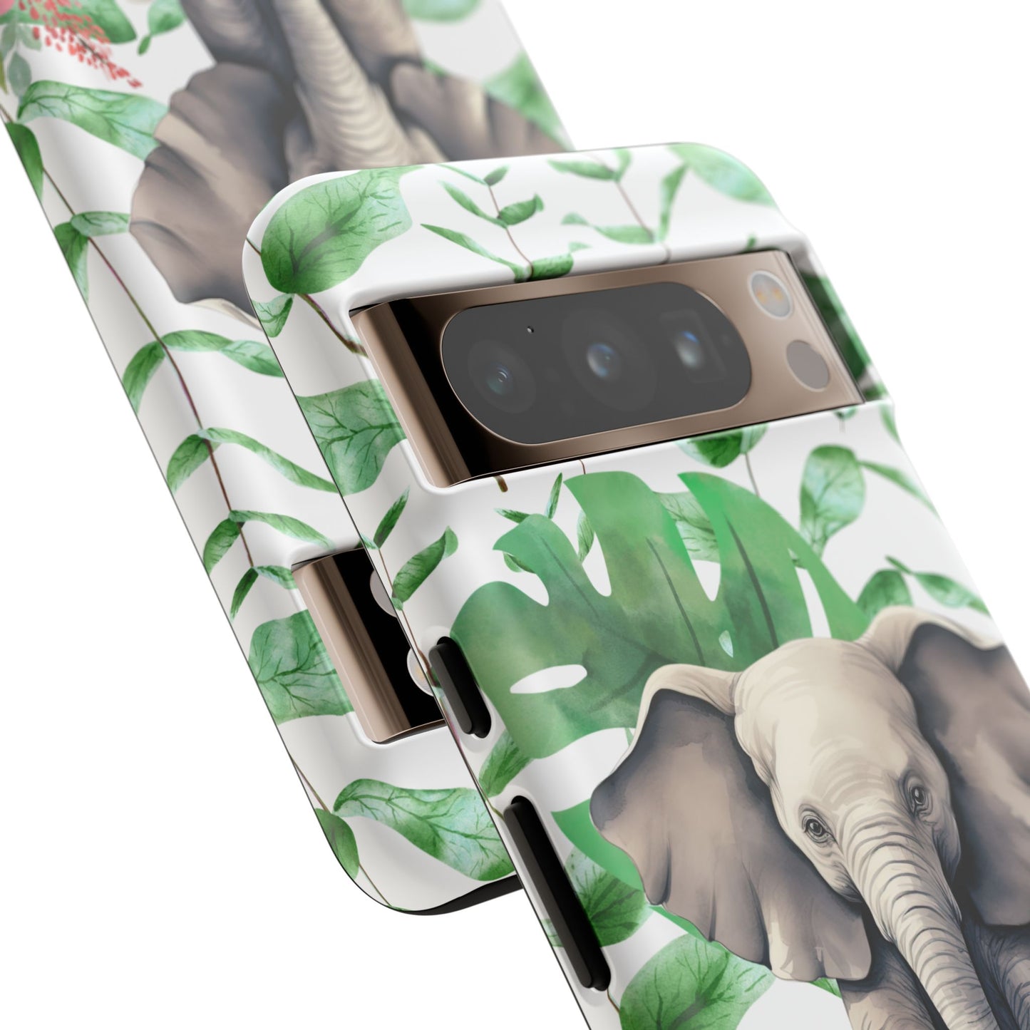 Cute Baby Elephant Mobile Cover – Floral & Tropical Aesthetic