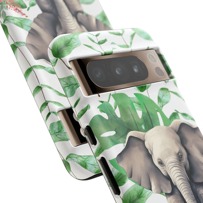 Cute Baby Elephant Mobile Cover – Floral & Tropical Aesthetic