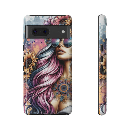 Bohemian Sunflower Queen – Retro Floral Fantasy Mobile Cover