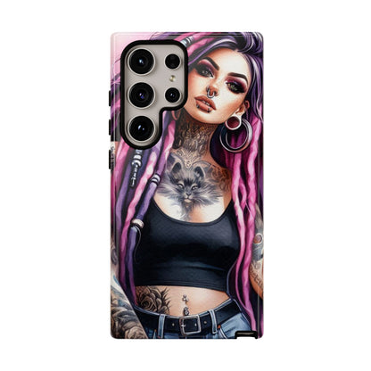 Tattooed Rebel – Gothic Cat Spirit Mobile Cover