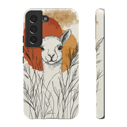 Hello Sunshine: The Llama in the Tall Grass Phone Case for iPhone, Samsung & Pixel