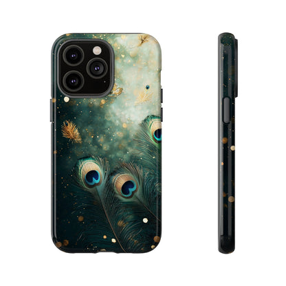 Iridescent Peacock Feather Luxe Phone Case for iPhone, Samsung & Google Pixel