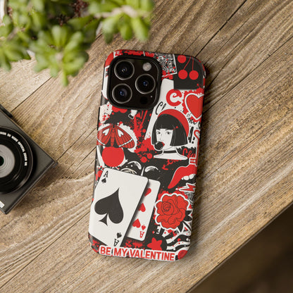Bold Red & Black Ace Card Phone Case
