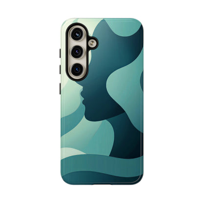 Whispers in Waves – Abstract Silhouette Phone Case for iPhone, Google Pixel, Samsung