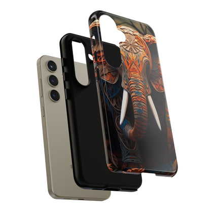 Elegant Artistic Elephant Mobile Cover – Intricate Paper-Cut Design