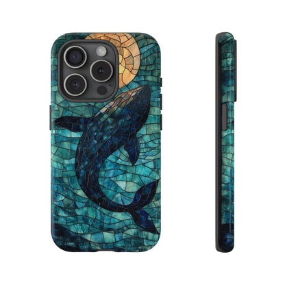 Ocean Dream – Mosaic Glass Whale Phone Case for iPhone, Samsung & Pixel
