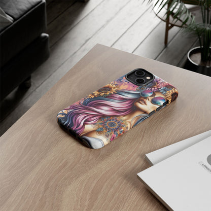 Bohemian Sunflower Queen – Retro Floral Fantasy Mobile Cover