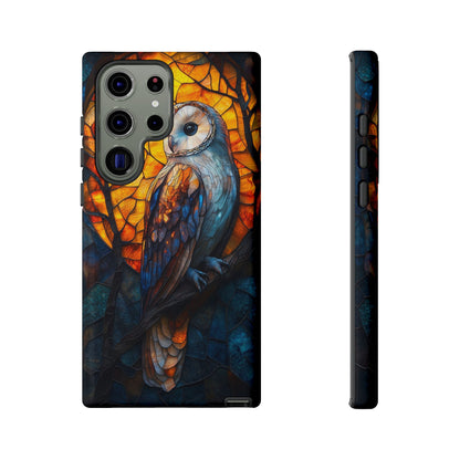 Nocturnal Wisdom – Stained Glass Owl Phone Case for iPhone, Samsung & Pixel