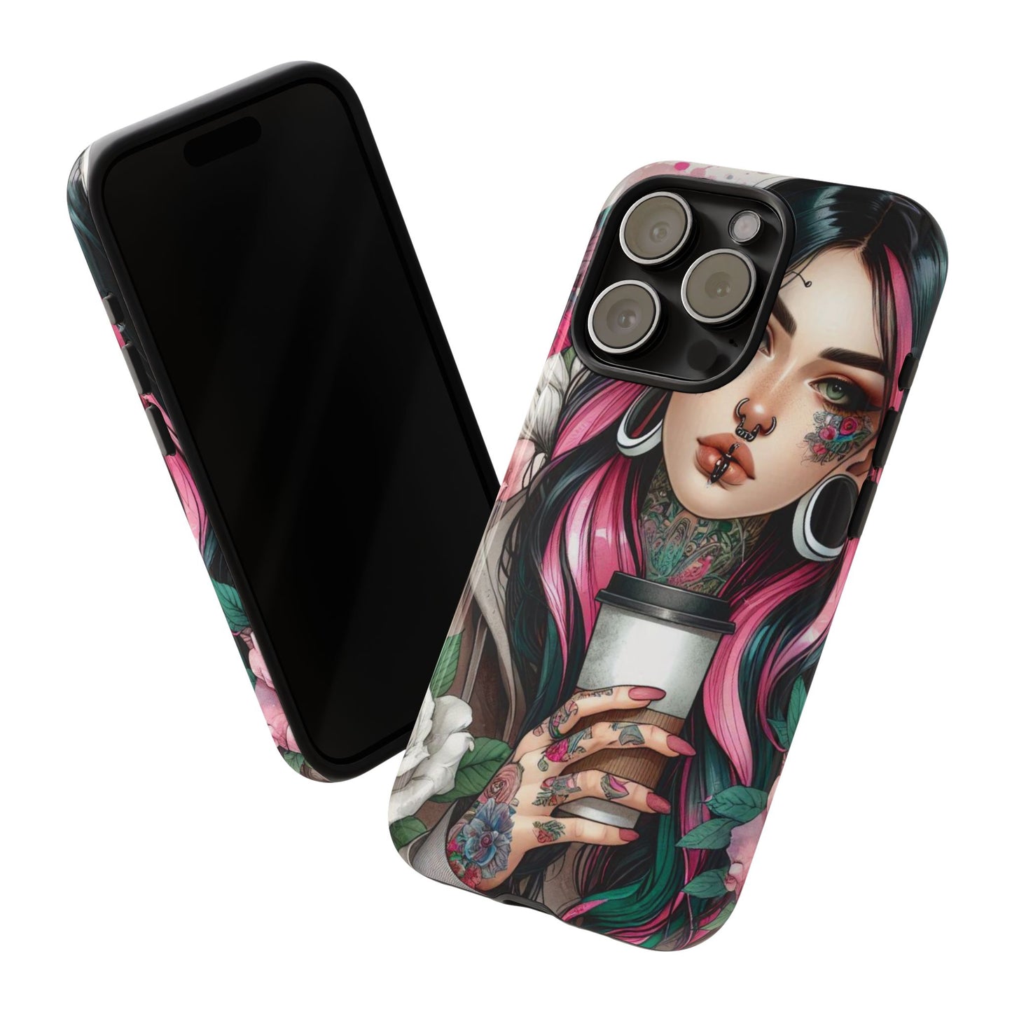 Tattooed Coffee Lover Art Mobile Case