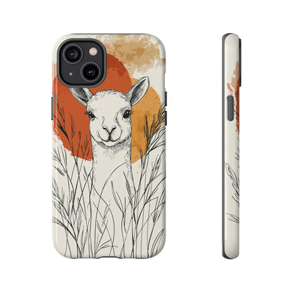 Hello Sunshine: The Llama in the Tall Grass Phone Case for iPhone, Samsung & Pixel