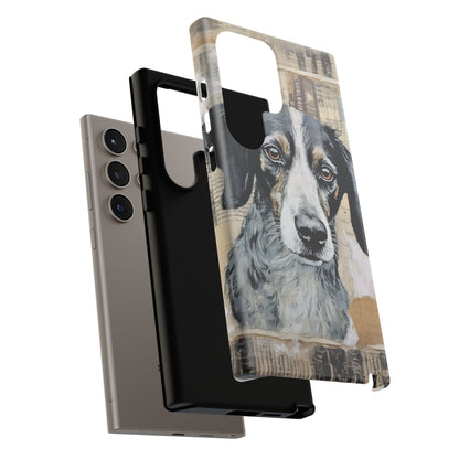 Rustic Dog Portrait – Vintage Collage Style