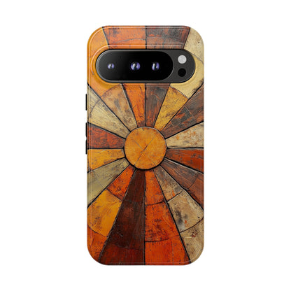 Terracotta Sunburst Boho Phone Case for iPhone, Pixel & Samsung