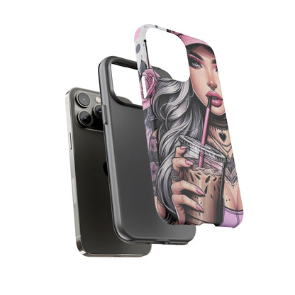 Pink Aesthetic Rebel – Iced Coffee & Inked Beauty Mobile Cover