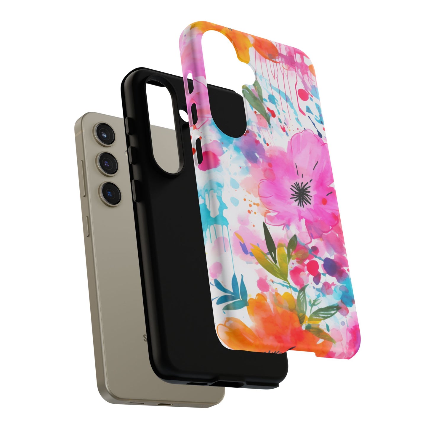 Vibrant Watercolor Floral Phone Case – Artistic & Colorful Design