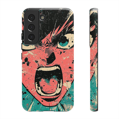 Rage Unleashed | Retro Scream Manga Phone Case for iPhone, Samsung & Pixel