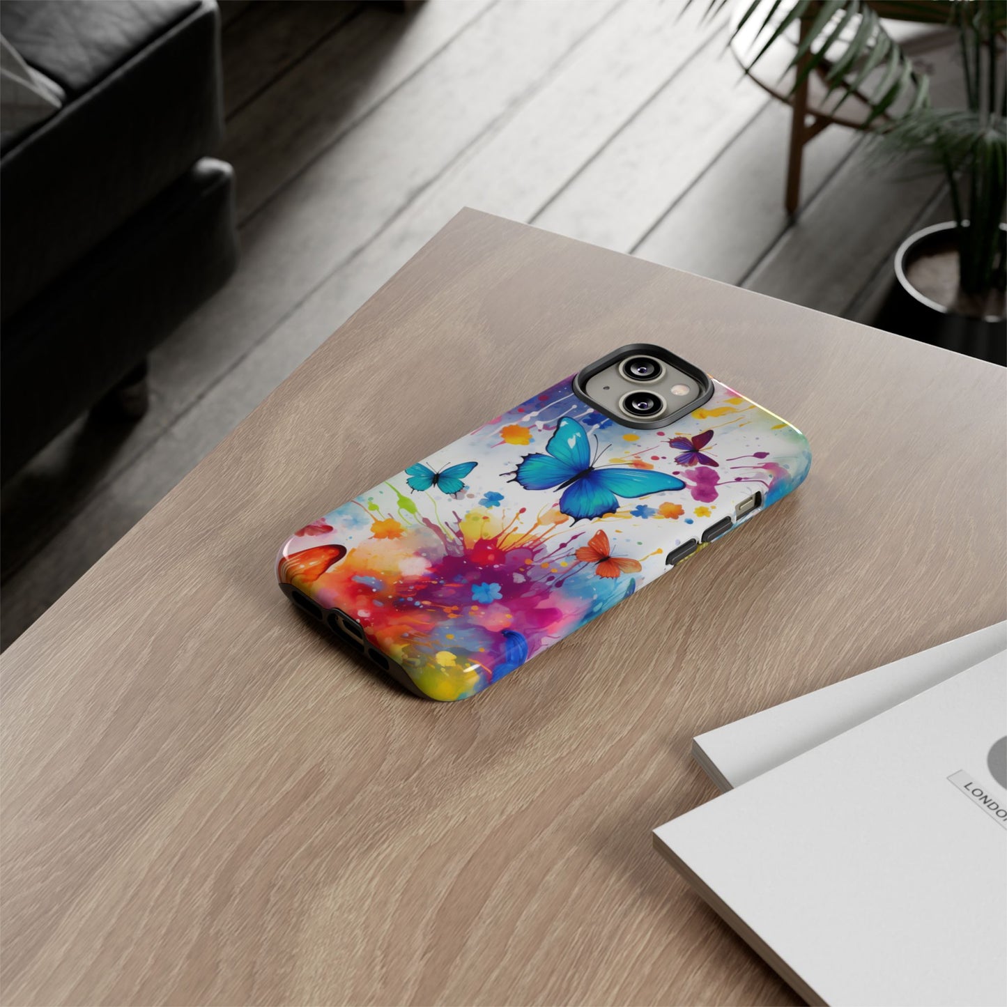 Vibrant Watercolor Butterfly Mobile Case