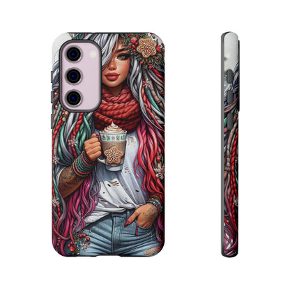 Boho Winter Queen – Cozy Dreads & Holiday Vibes Mobile Cover