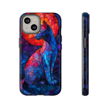 Mystic Paws – Stained Glass Cat Phone Case for iPhone, Samsung & Pixel
