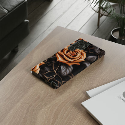 Midnight Gold Rose Mobile Case