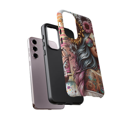 Retro Boho Wanderer – Sunflower Hippie Van Mobile Cover