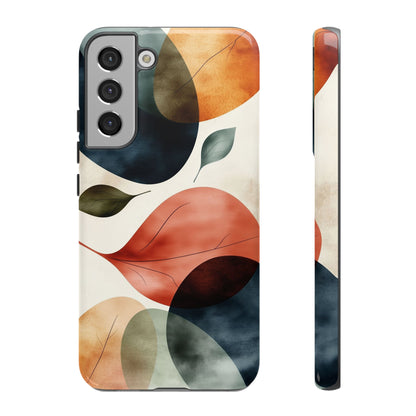 Tranquil Tones Terrazzo Leaves Print Phone Case for iPhone, Pixel & Samsung