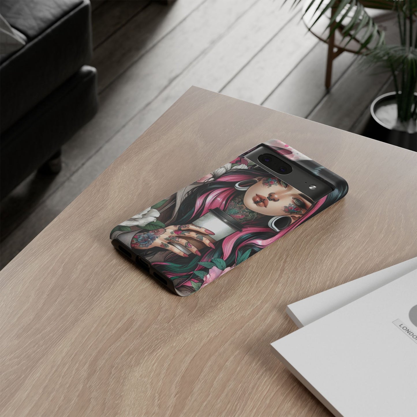 Tattooed Coffee Lover Art Mobile Case