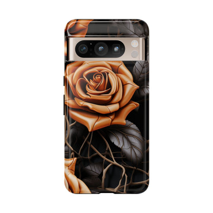 Midnight Gold Rose Mobile Case