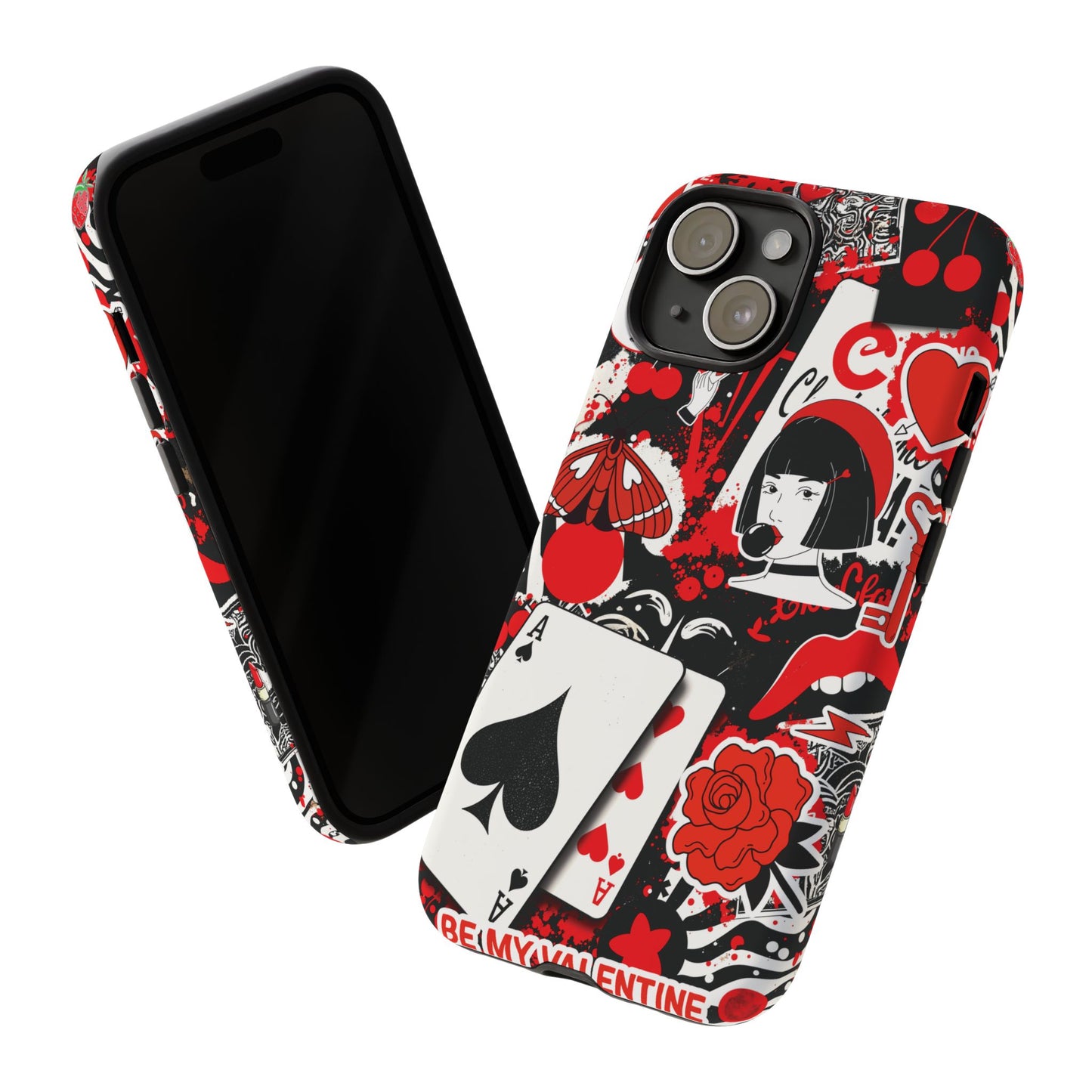 Bold Red & Black Ace Card Phone Case