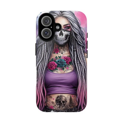 Shadow Rebel – Gothic Dreadlocks & Skull Mask Mobile Cover