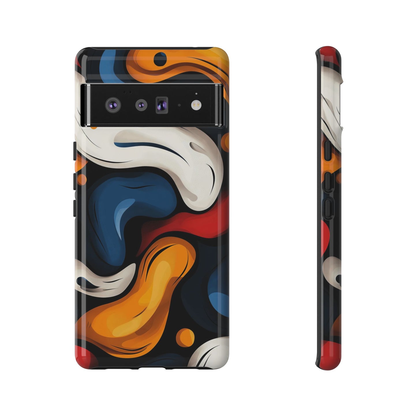 Liquid Pop Abstract Case – Bold Swirl Design for iPhone, Google Pixel & Samsung