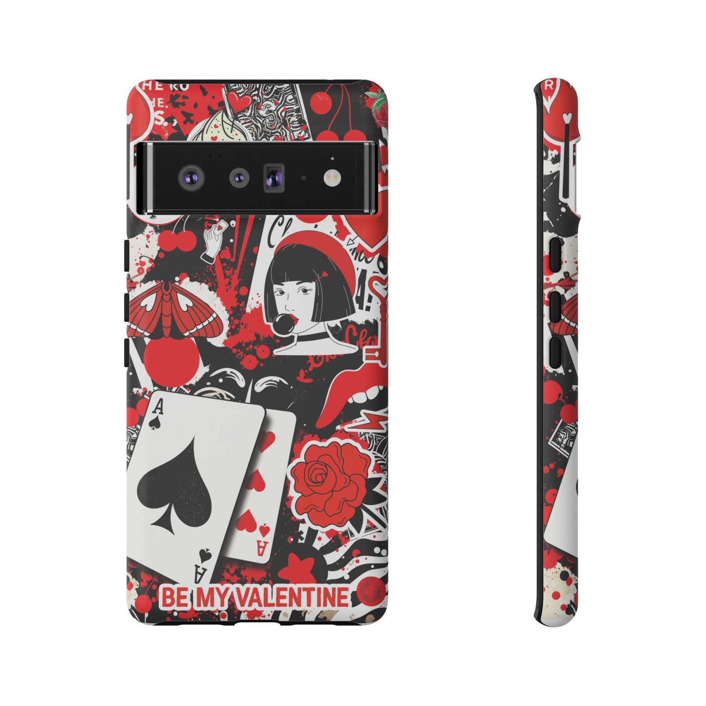 Bold Red & Black Ace Card Phone Case
