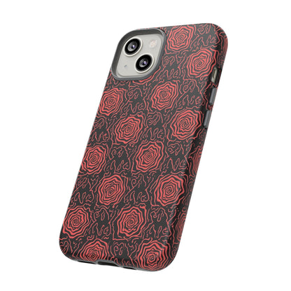 Red roses abstract geometric seamless pattern design