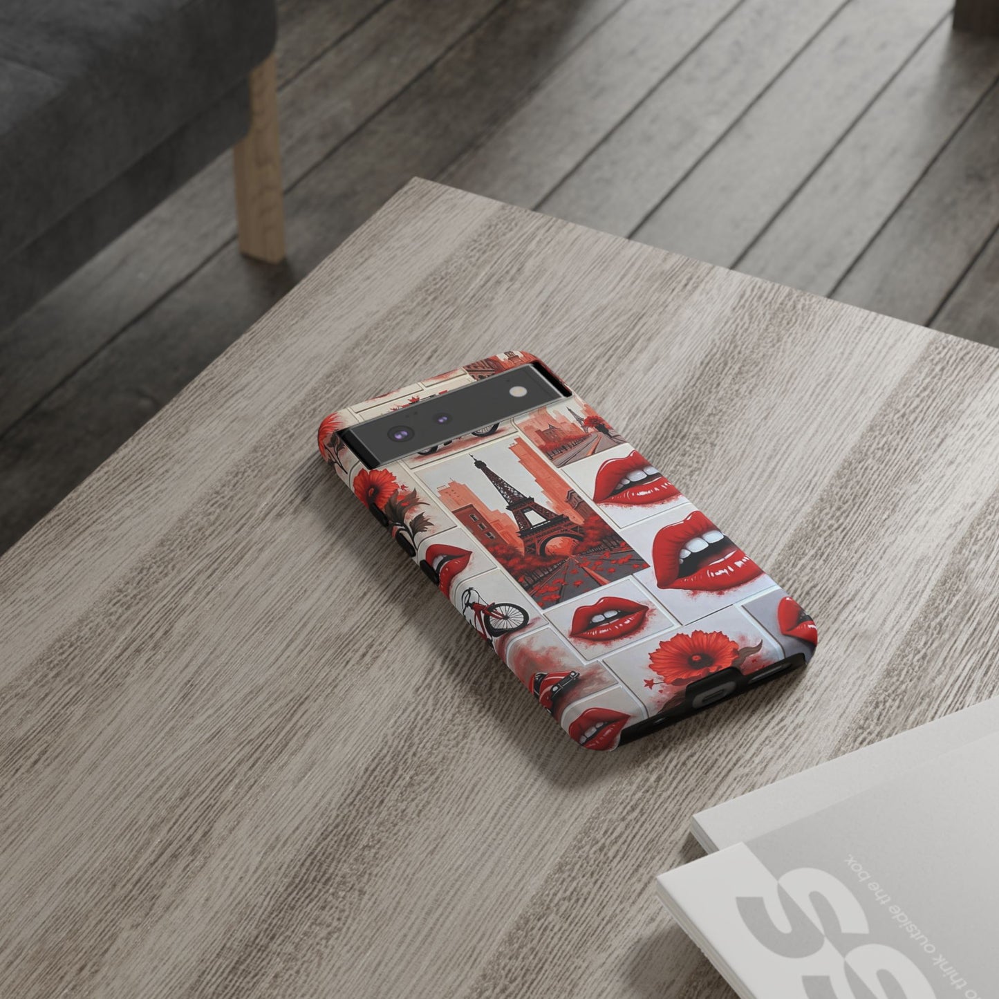 Red Lips & Eiffel Tower Phone Case