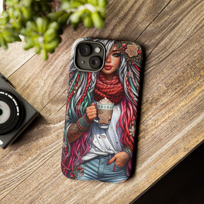 Boho Winter Queen – Cozy Dreads & Holiday Vibes Mobile Cover