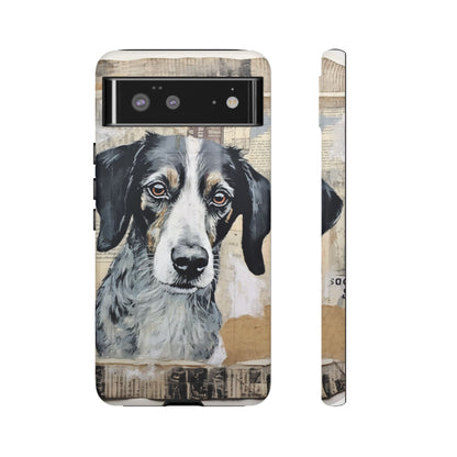 Rustic Dog Portrait – Vintage Collage Style