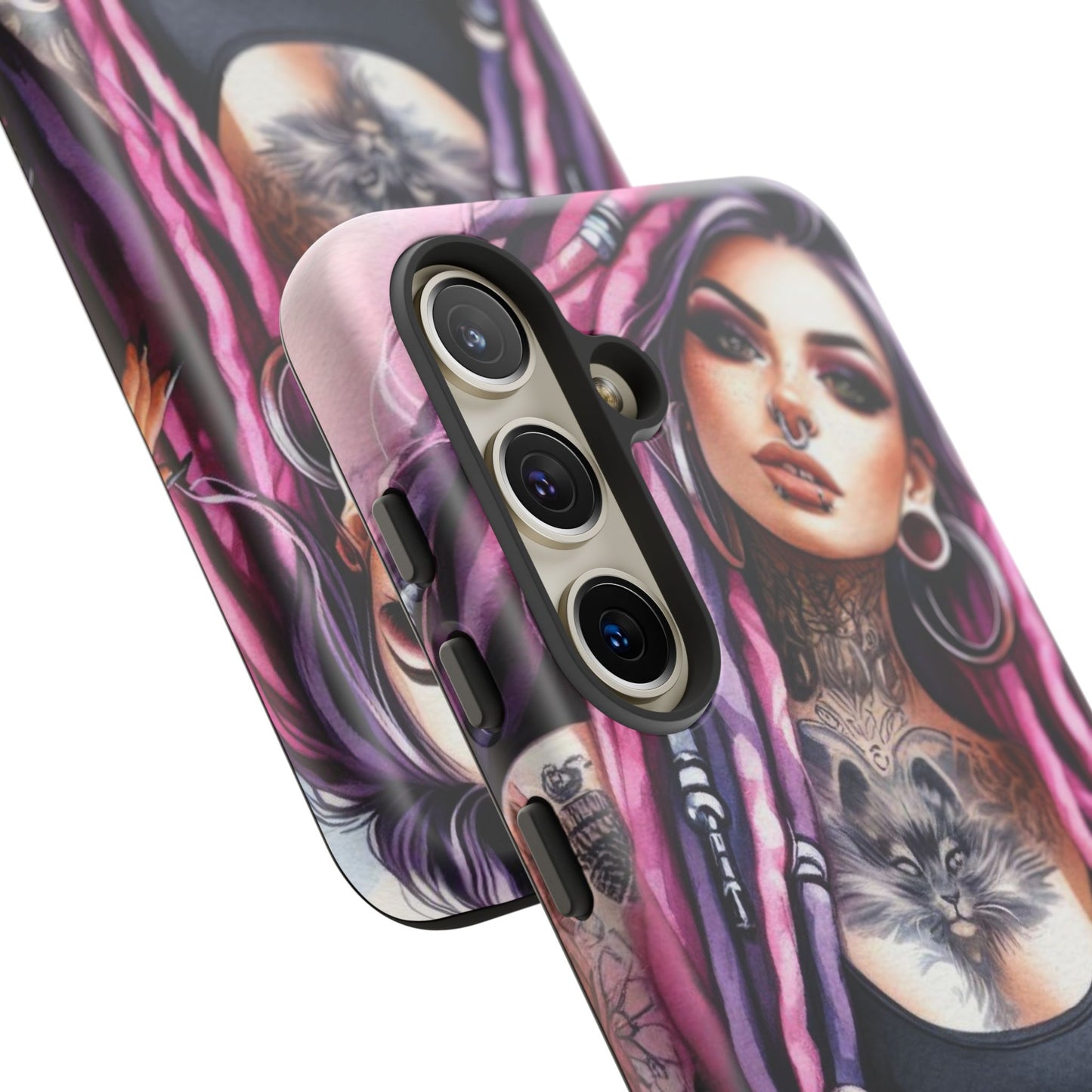 Tattooed Rebel – Gothic Cat Spirit Mobile Cover
