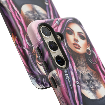 Tattooed Rebel – Gothic Cat Spirit Mobile Cover