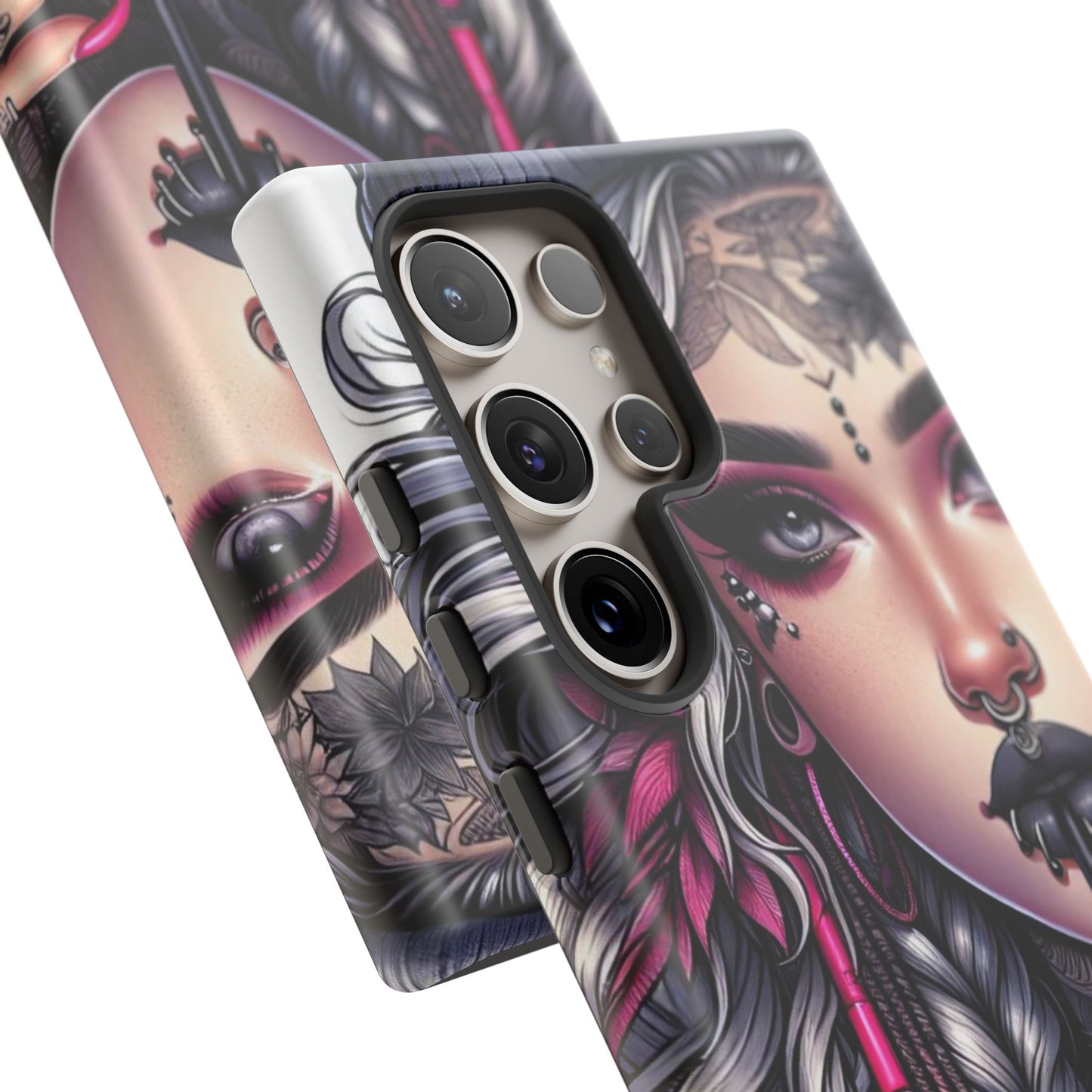 Icy Rebel – Silver Dreads & Edgy Street Chic Mobile Cover