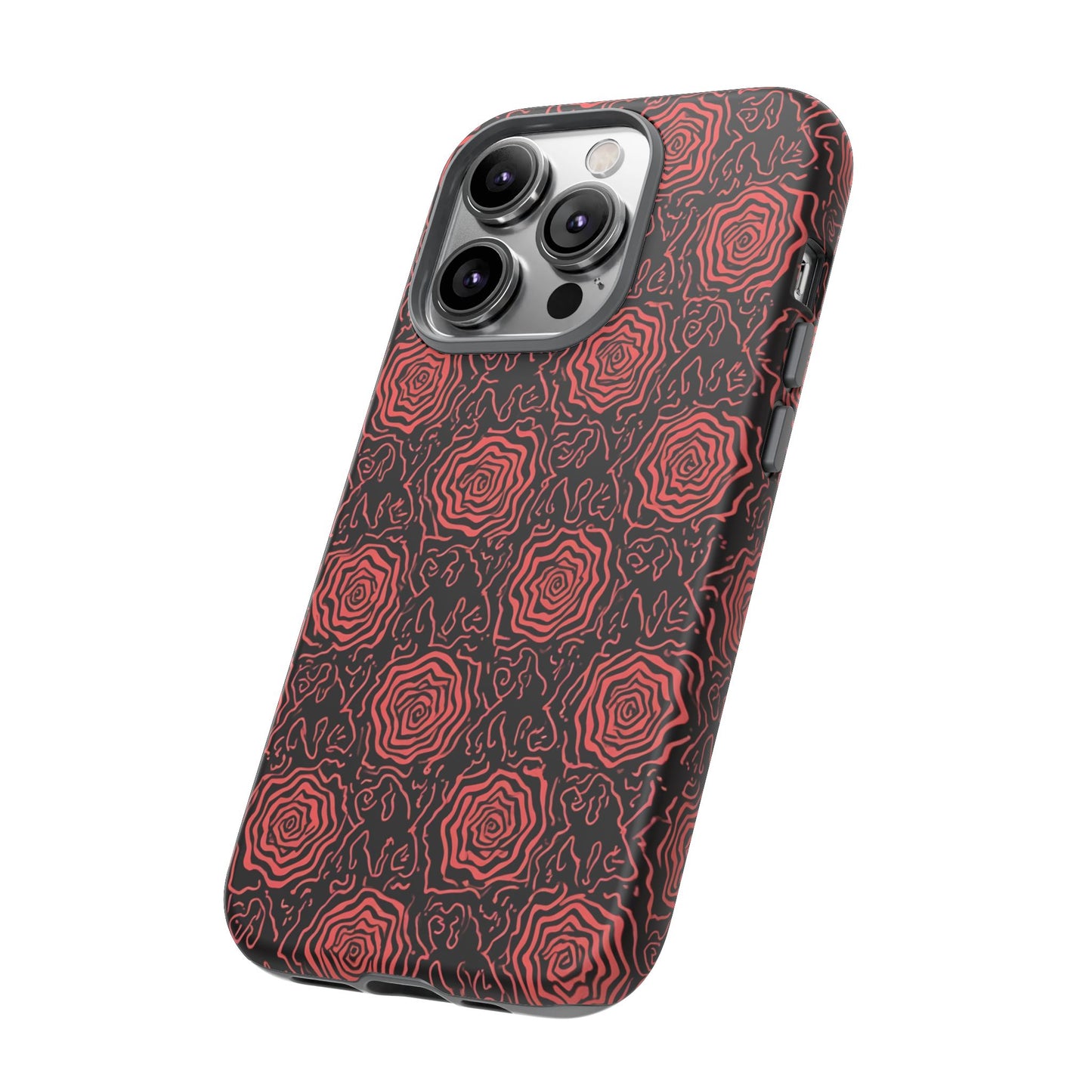 Red roses abstract geometric seamless pattern design