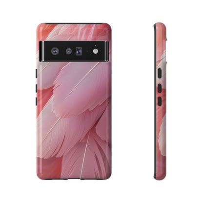 Blush Flamingo Feather Phone Case for iPhone, Samsung & Google Pixel