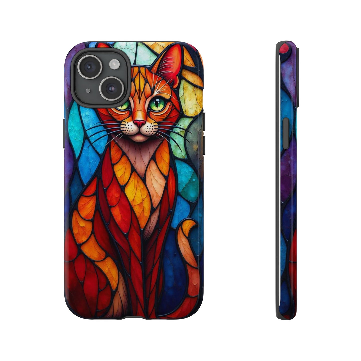 Geometric Cat: Colorful Abstract Portrait