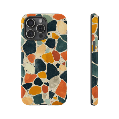 Terracotta & Teal Terrazzo Phone Case for iPhone, google Pixel & Samsung