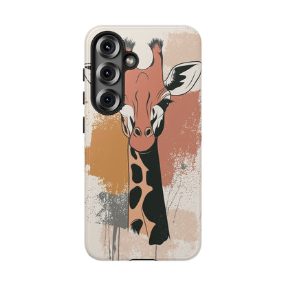 Tall & Graceful: Giraffe Splatter Art Phone Case for iPhone, Samsung & Pixel