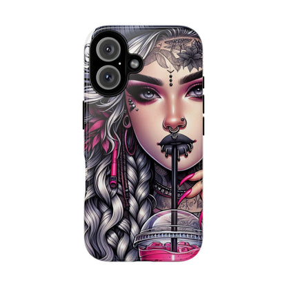 Icy Rebel – Silver Dreads & Edgy Street Chic Mobile Cover
