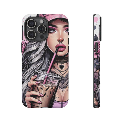 Pink Aesthetic Rebel – Iced Coffee & Inked Beauty Mobile Cover